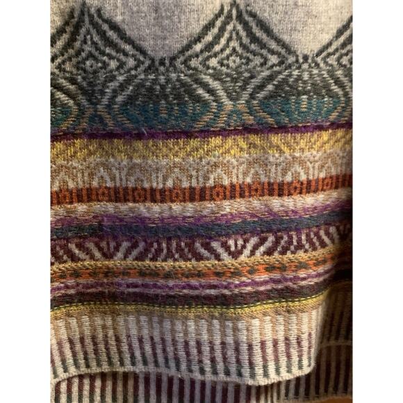 Catherine Andre Sweater Size M Womens Multi Color Fine Wool Made in France - Picture 5 of 8